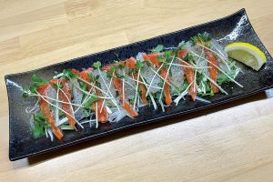 敦賀真鯛とふくいサーモンのカルパッチョ